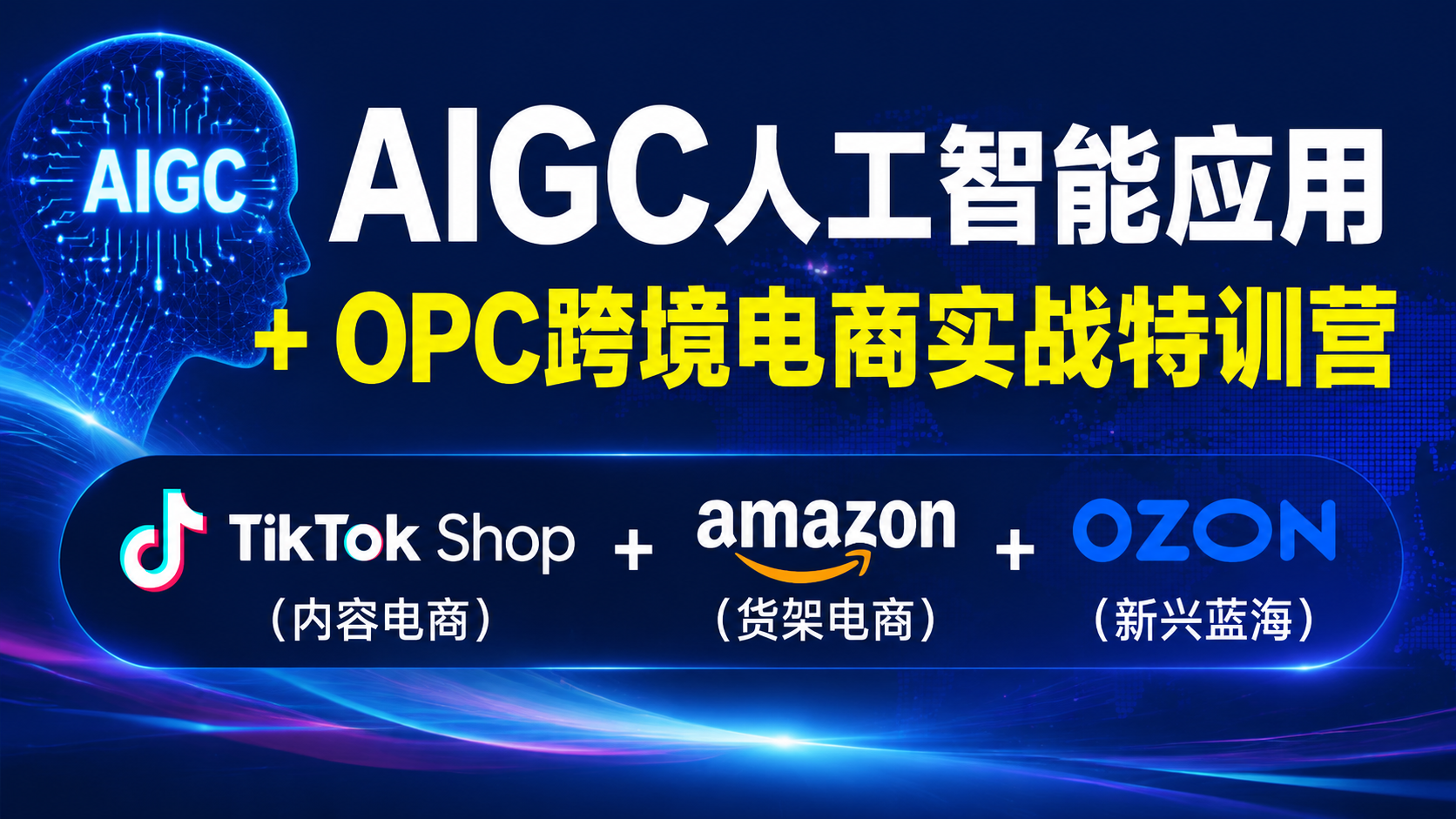 AIGC人工智能应用+OPC跨境电商创业实战班